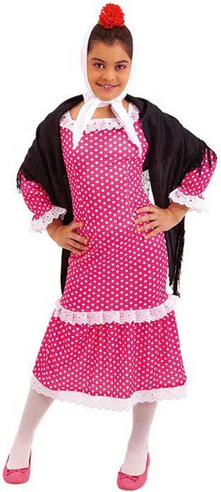 Disfraz de Chulapa Madrileña Rosa para Niña Chulapos y Chulapas Rubies